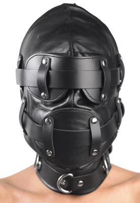 leather mask hood